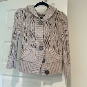 Free People Cream Knit Cardigan Sweater